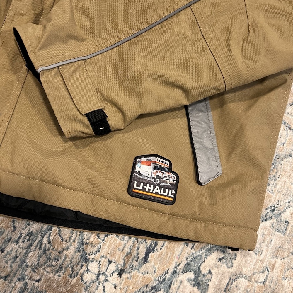 UHaul Men's Full Zip Jacket Coat Reflective Hooded Insulated 4XL Employee U-haul - Picture 4 of 13